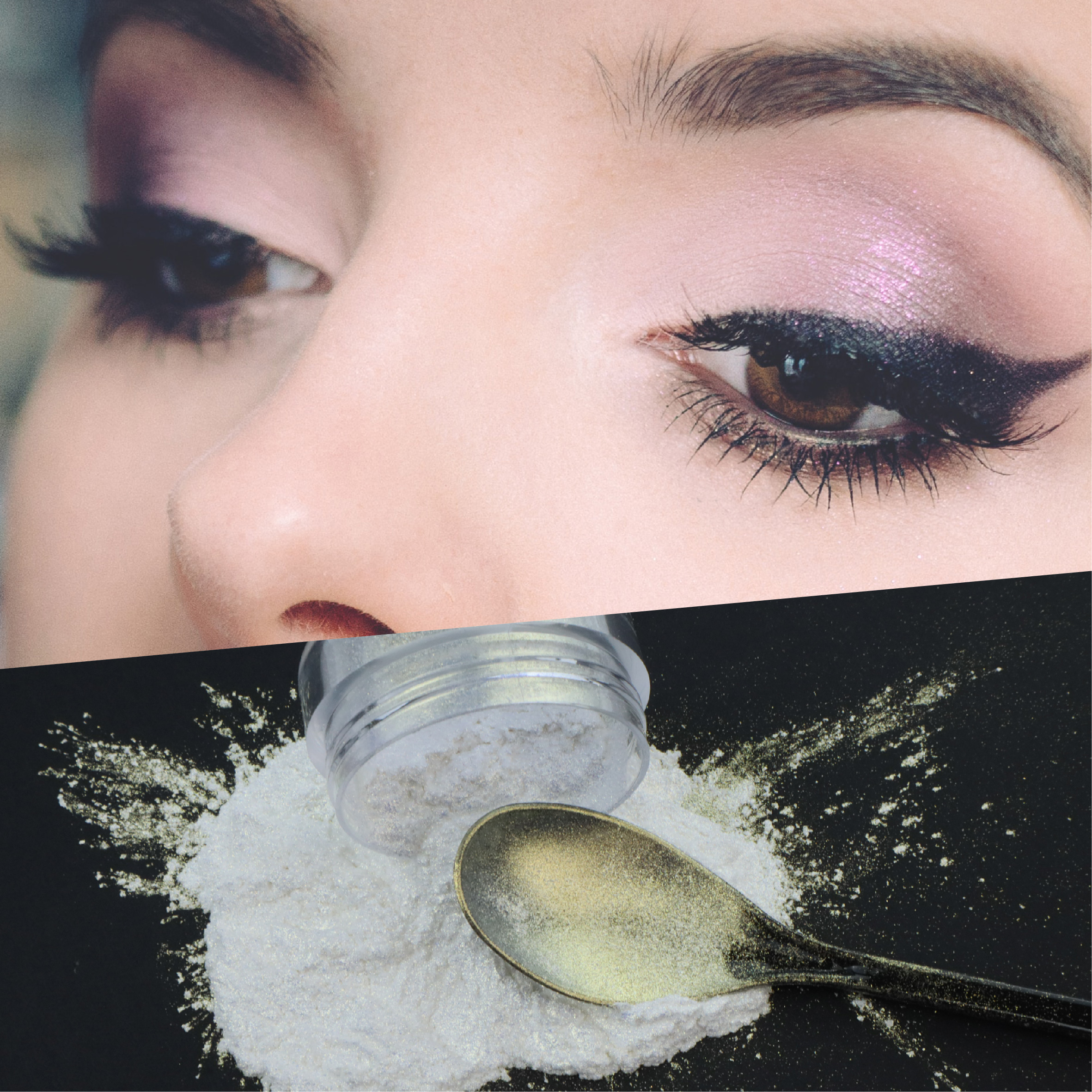 Høj kroma perlescent pigment